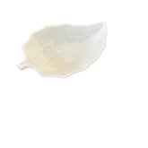 Porcelain leaf bowl - White 11x8cm